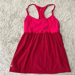 Athleta Retreat Pink Red Racerback Yoga Tank